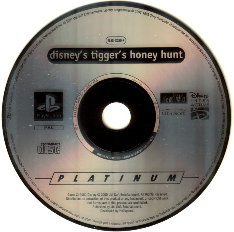 Media for Tigger's Honey Hunt (PlayStation) (Platinum release)