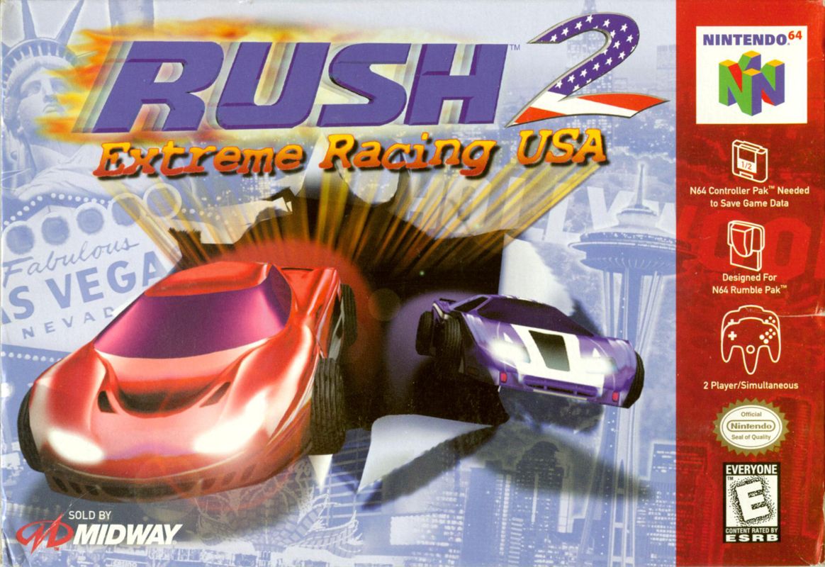 Front Cover for Rush 2: Extreme Racing USA (Nintendo 64)