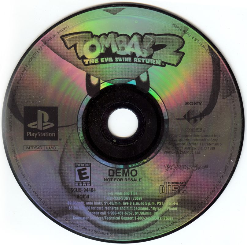 Media for Tomba! 2: The Evil Swine Return (PlayStation) (Demo Disk Release)