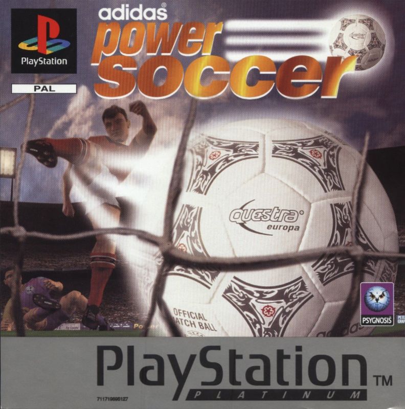 Front Cover for adidas Power Soccer (PlayStation) (Platinum Release)