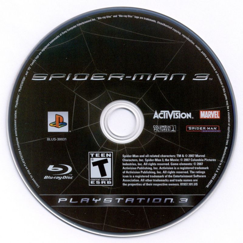 Media for Spider-Man 3 (PlayStation 3)