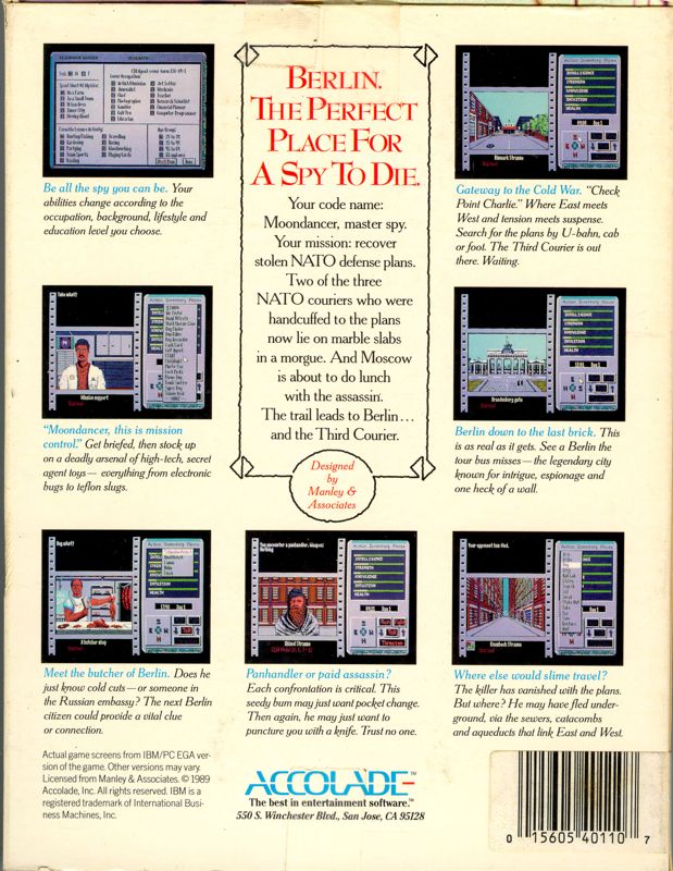 Back Cover for The Third Courier (Amiga)
