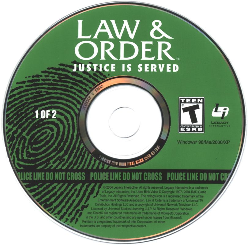 Media for Law & Order: Justice is Served (Windows): Disc 1/2
