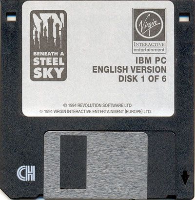 Media for Beneath a Steel Sky (DOS): Disk 1/6
