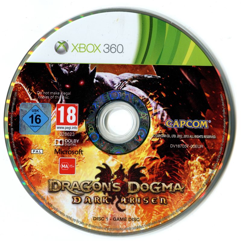 Media for Dragon's Dogma: Dark Arisen (Xbox 360): Disc 1