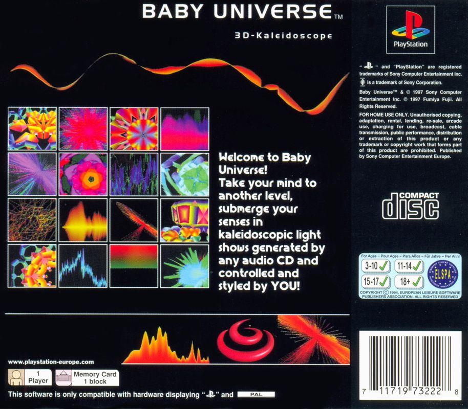 Back Cover for Baby Universe (PlayStation)