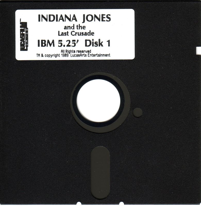 Media for Indiana Jones and the Last Crusade: The Graphic Adventure (DOS): Disk 1/6