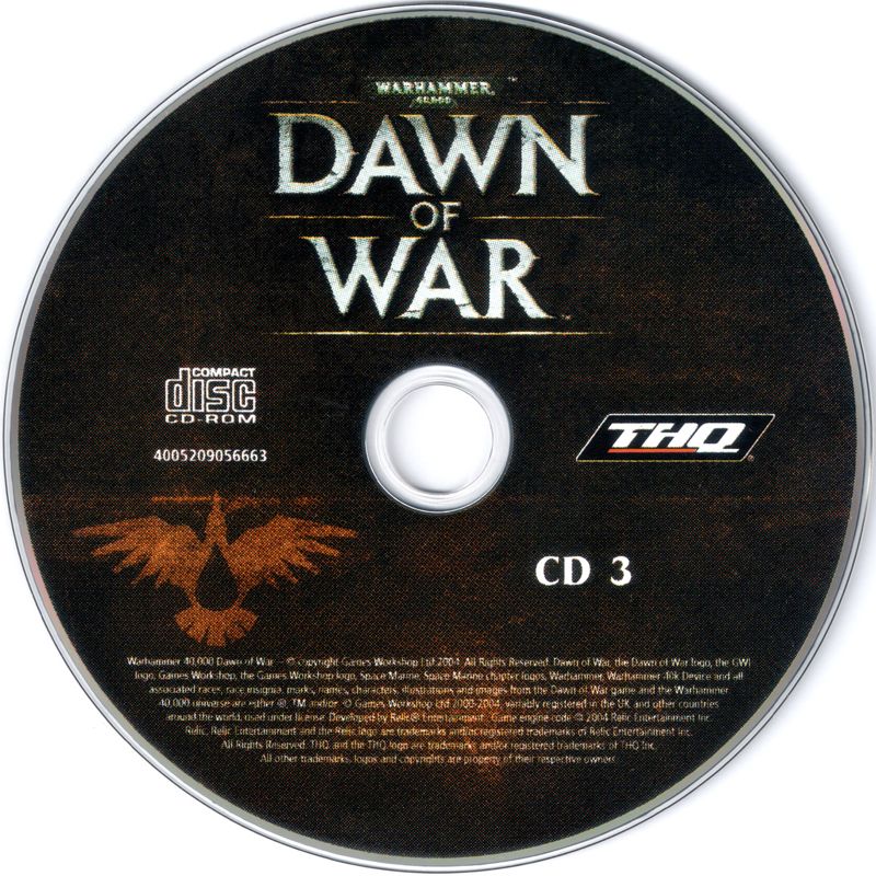 Media for Warhammer 40,000: Dawn of War (Windows): Disc 3