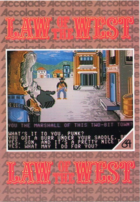 Front Cover for Law of the West (Commodore 64)
