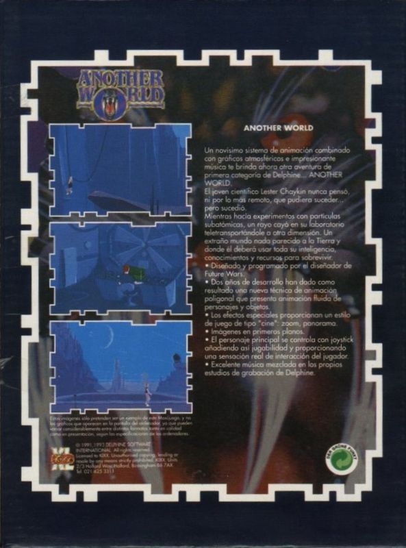 Back Cover for Out of This World (DOS) (Kixx XL release)