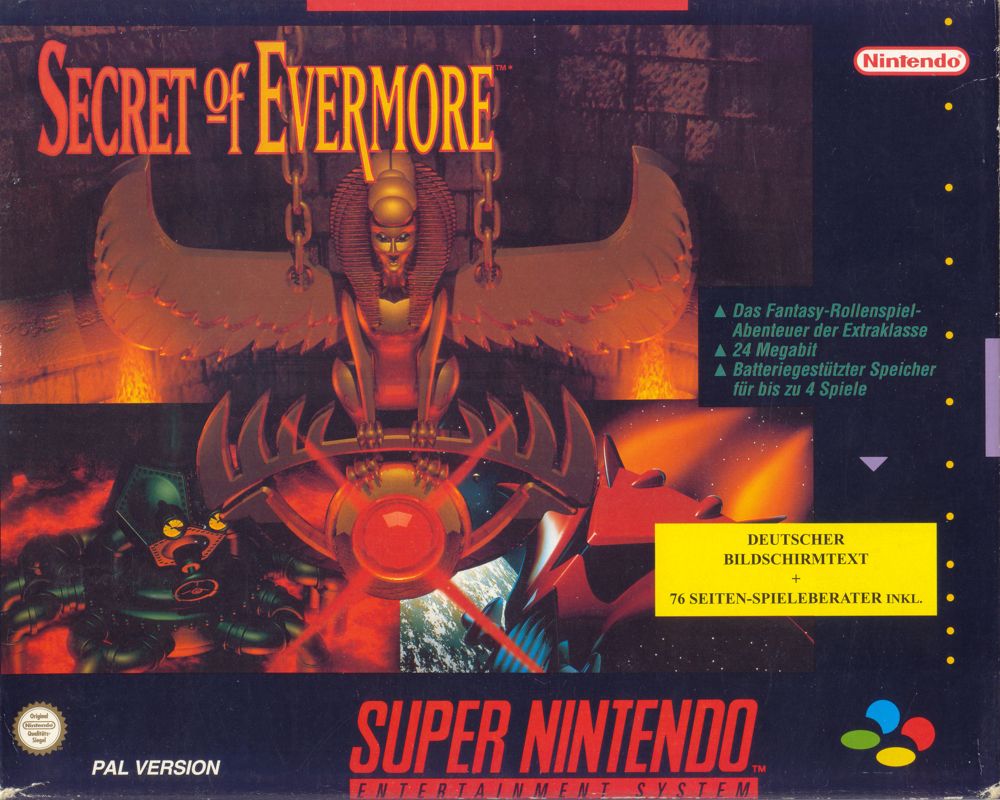 Secret Of Evermore Cover Or Packaging Material Mobygames