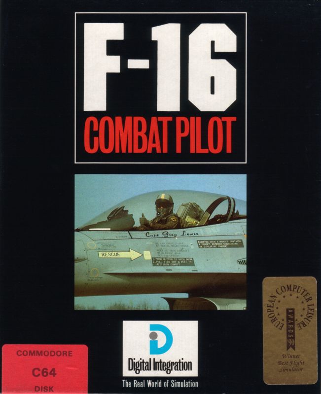 Front Cover for F-16 Combat Pilot (Commodore 64)