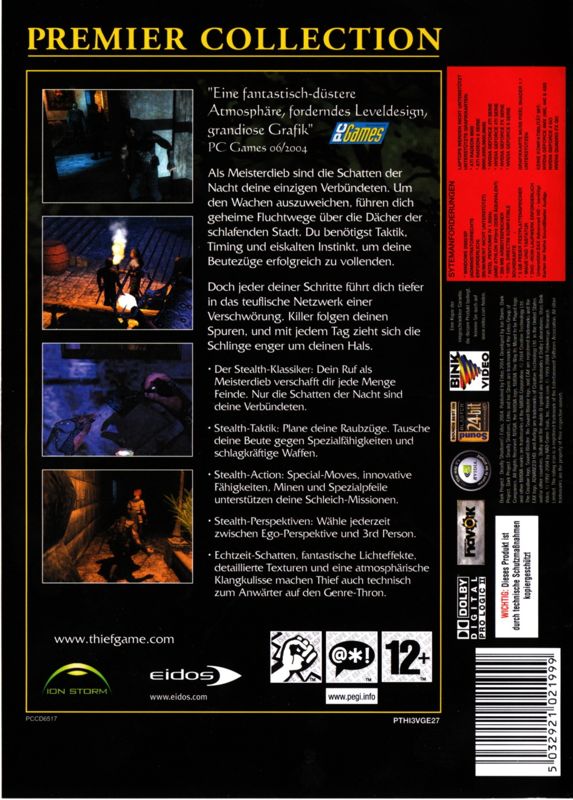 Thief: Deadly Shadows cover or packaging material - MobyGames