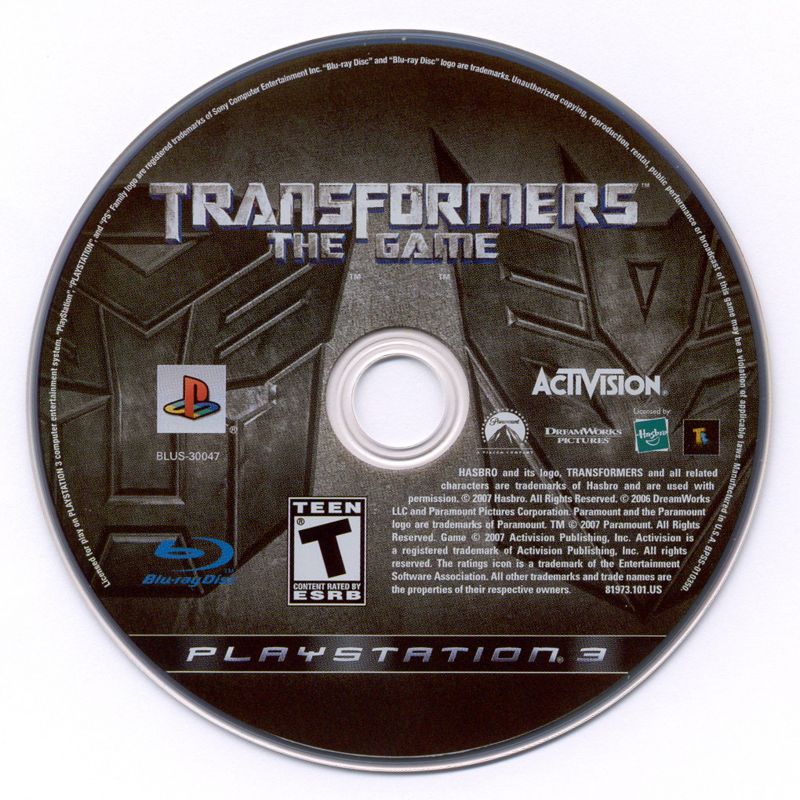 Media for Transformers: The Game (PlayStation 3)