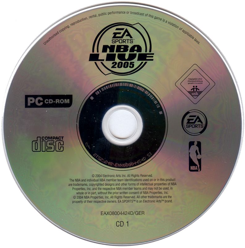 Media for NBA Live 2005 (Windows): Disc 1