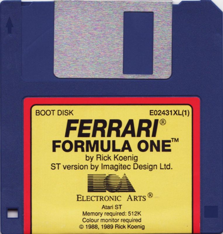 Media for Ferrari Formula One (Atari ST): Disk 1 of 2
