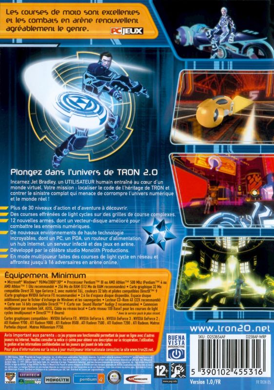 Back Cover for Tron 2.0 (Windows)