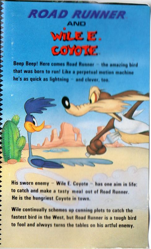 Inside Cover for Road Runner and Wile E. Coyote (Amstrad CPC)