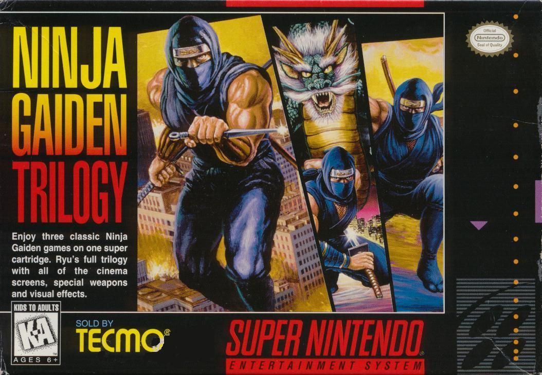 Front Cover for Ninja Gaiden Trilogy (SNES)