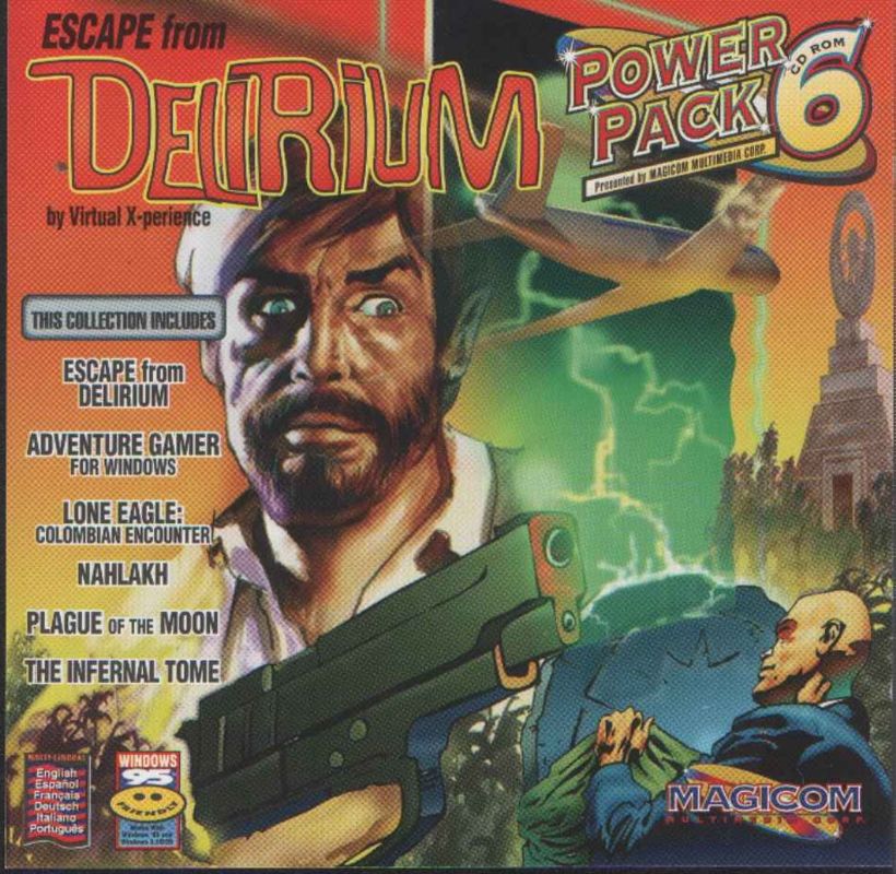 Front Cover for Escape from Delirium (DOS): As part of Power 6 Pack