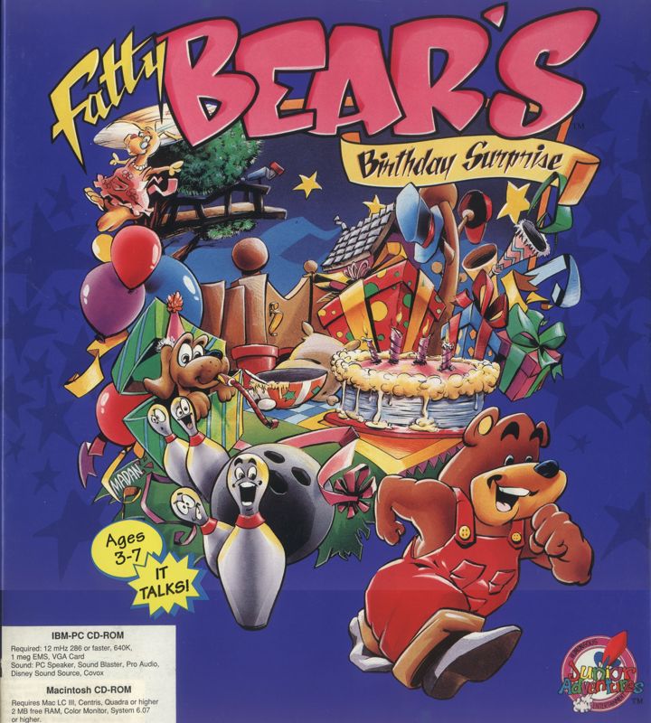 Front Cover for Fatty Bear's Birthday Surprise (DOS and Macintosh)
