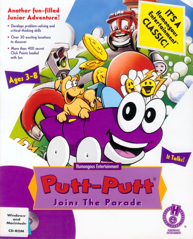 Front Cover for Putt-Putt Joins the Parade (Macintosh and Windows 3.x)