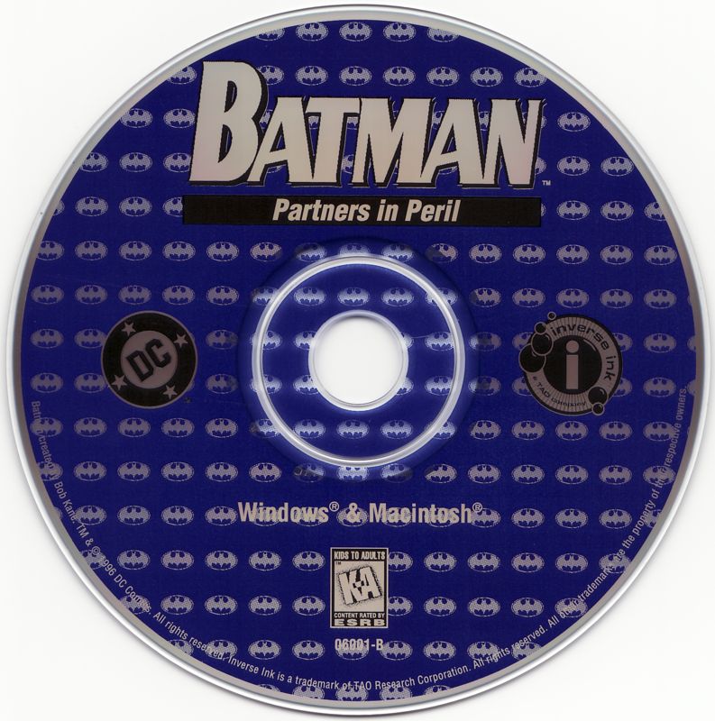 Media for Batman: Partners in Peril (Macintosh and Windows 3.x)