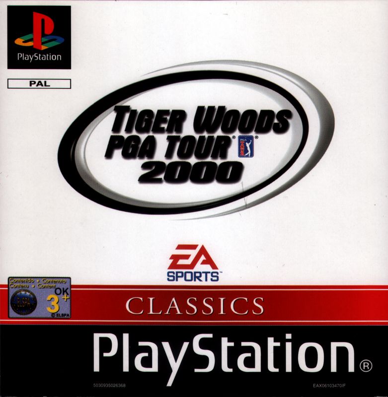Front Cover for Tiger Woods PGA Tour 2000 (PlayStation) (EA Classics release)