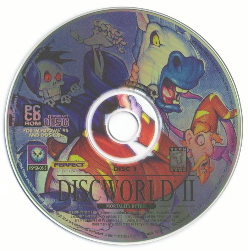 Media for Discworld II: Mortality Bytes! (DOS and Windows): Disc 1/2