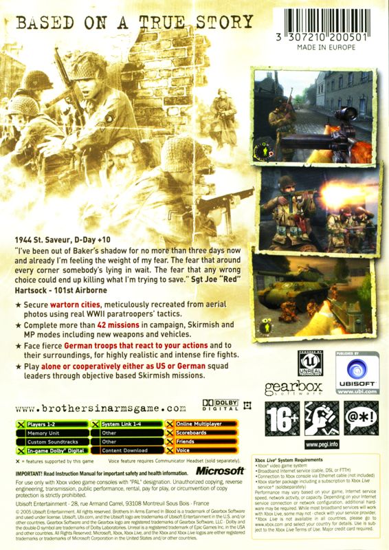 Brothers in Arms: Earned in Blood cover or packaging material - MobyGames