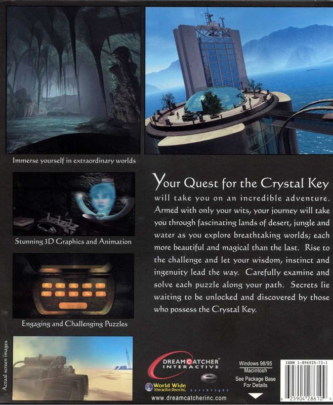 Back Cover for The Crystal Key (Macintosh and Windows)