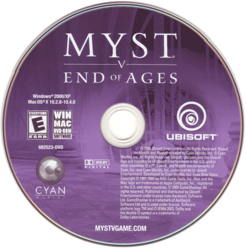 Media for Myst V: End of Ages (Limited Edition) (Macintosh and Windows)