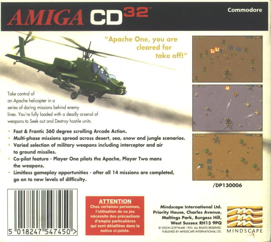 Back Cover for Seek and Destroy (Amiga CD32)