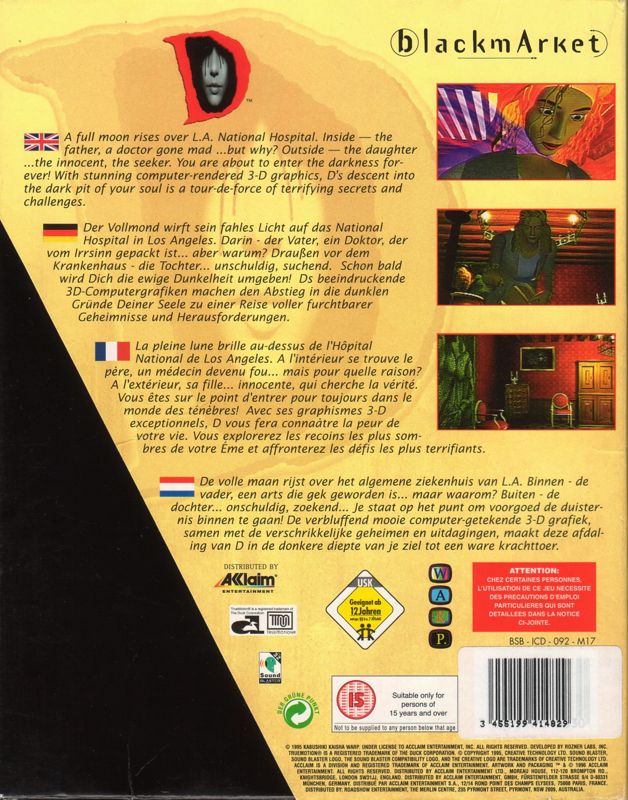 Back Cover for D (DOS) (blackmArket release (No. 8))