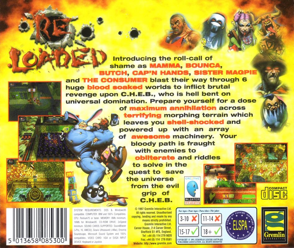 Other for Re-Loaded (DOS): Jewel case back cover