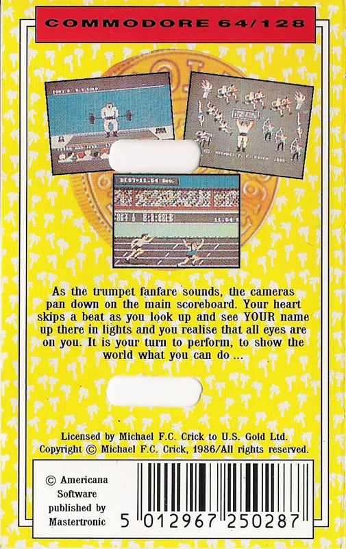 Back Cover for HesGames (Commodore 64)