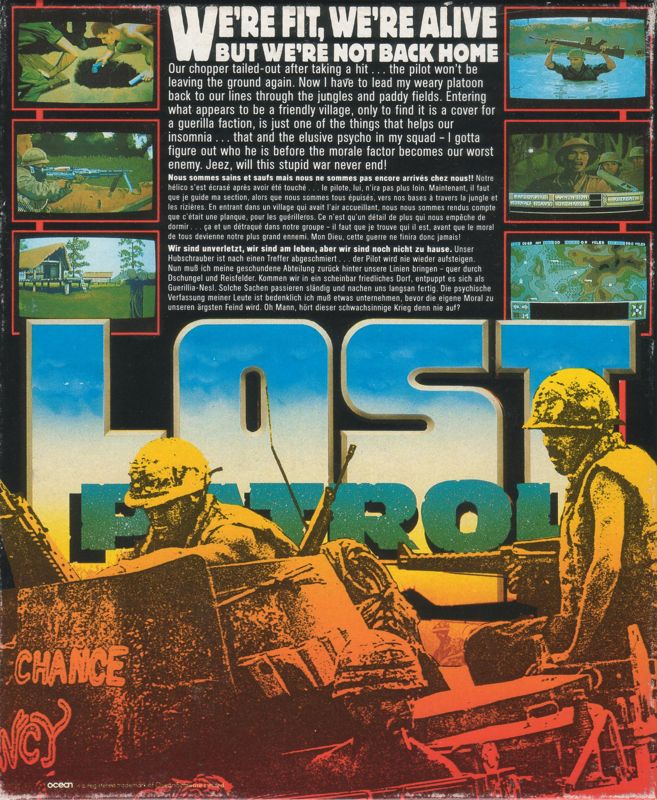 Back Cover for Lost Patrol (Amiga)