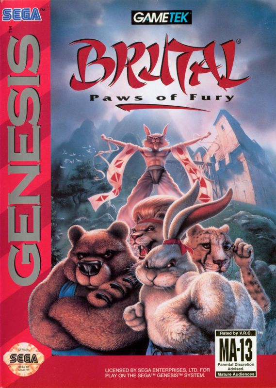 Front Cover for Brutal: Paws of Fury (Genesis)
