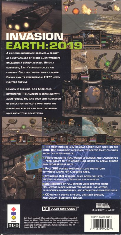 Back Cover for Shock Wave (3DO)