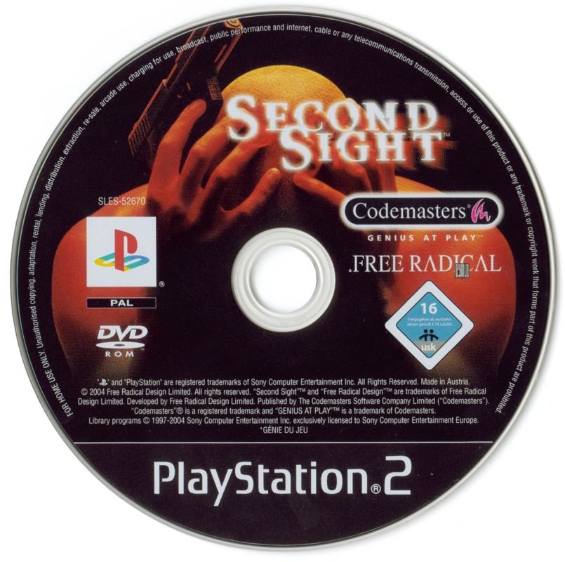 Media for Second Sight (PlayStation 2)