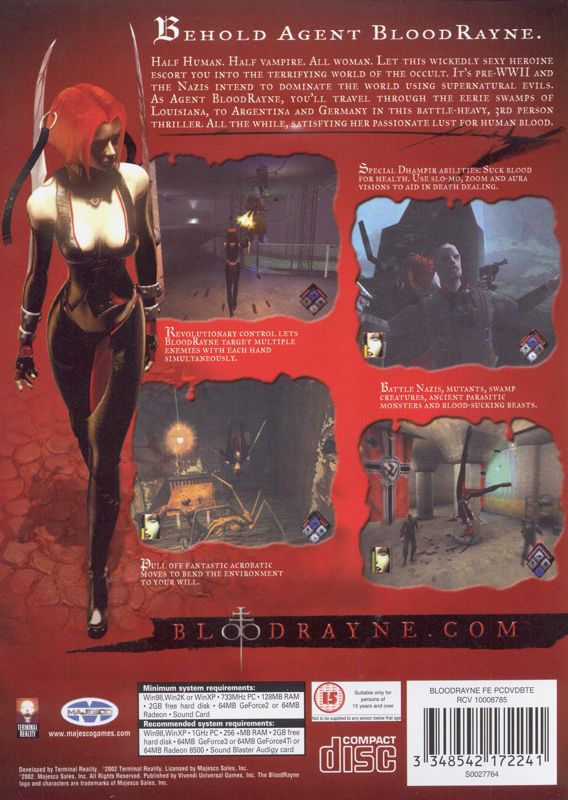 Back Cover for BloodRayne (Windows)