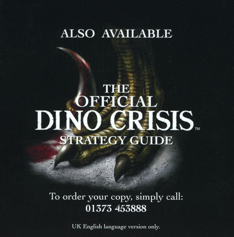 Inside Cover for Dino Crisis (PlayStation)