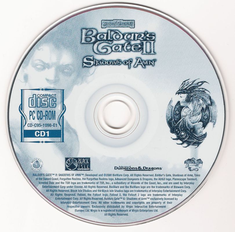 Media for Baldur's Gate II: The Collection (Windows): Disc 1