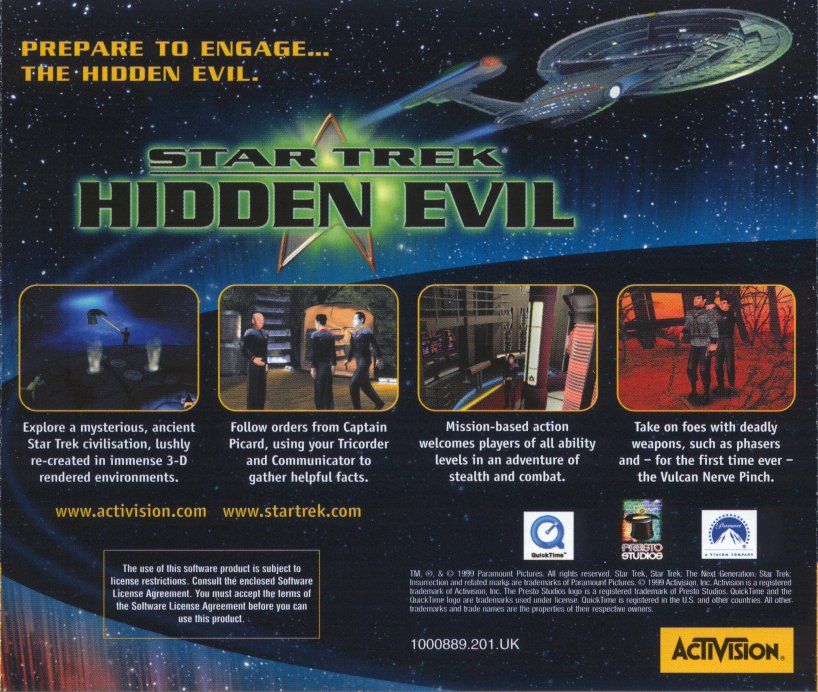 Other for Star Trek: Hidden Evil (Windows): Jewel Case - Back