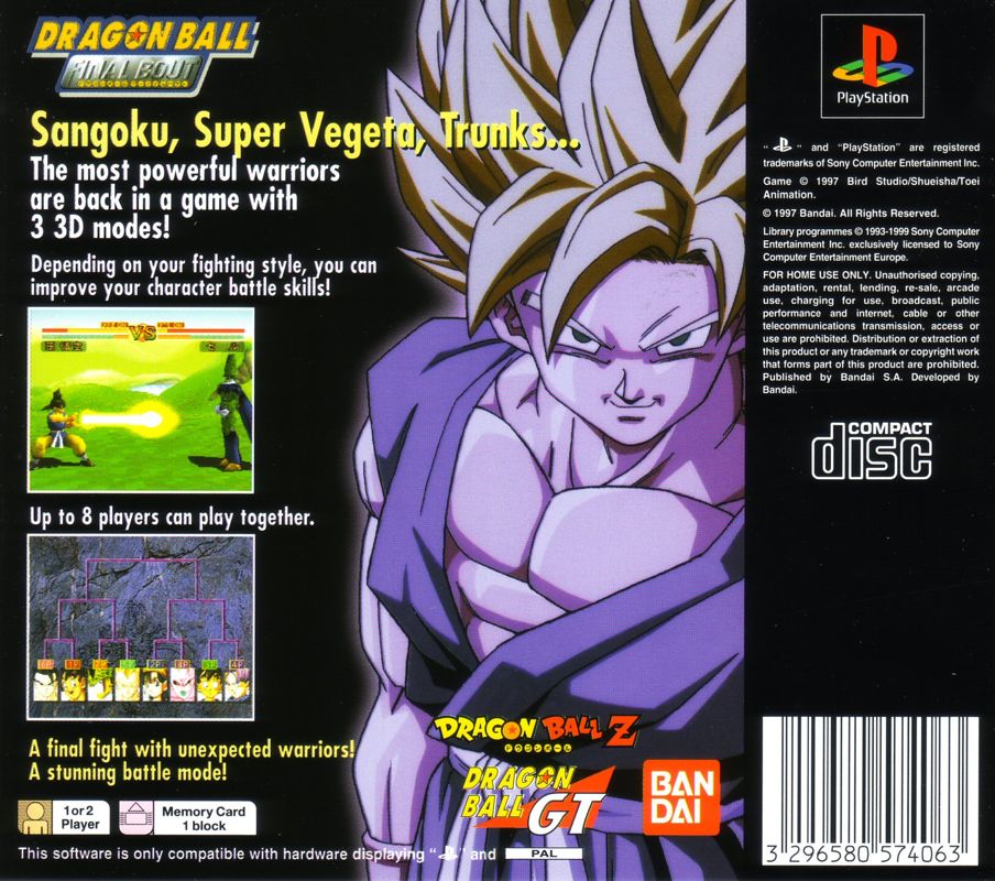 Back Cover for Dragon Ball GT: Final Bout (PlayStation)