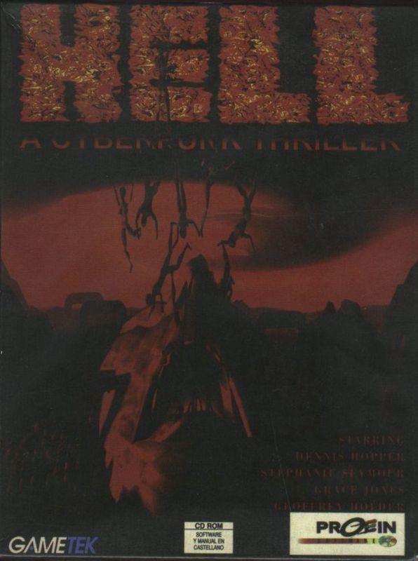 Front Cover for Hell: A Cyberpunk Thriller (DOS)