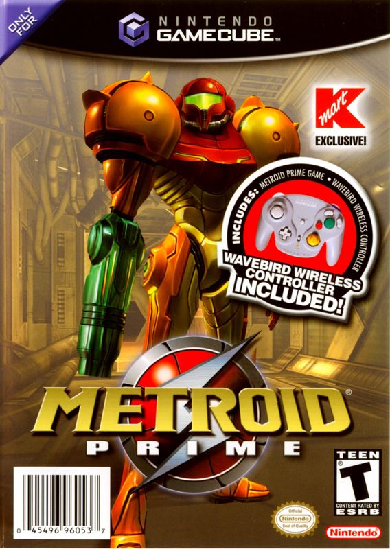 Front Cover for Metroid Prime (GameCube) (K-Mart exclusive version packaged with Wavebird wireless controller)