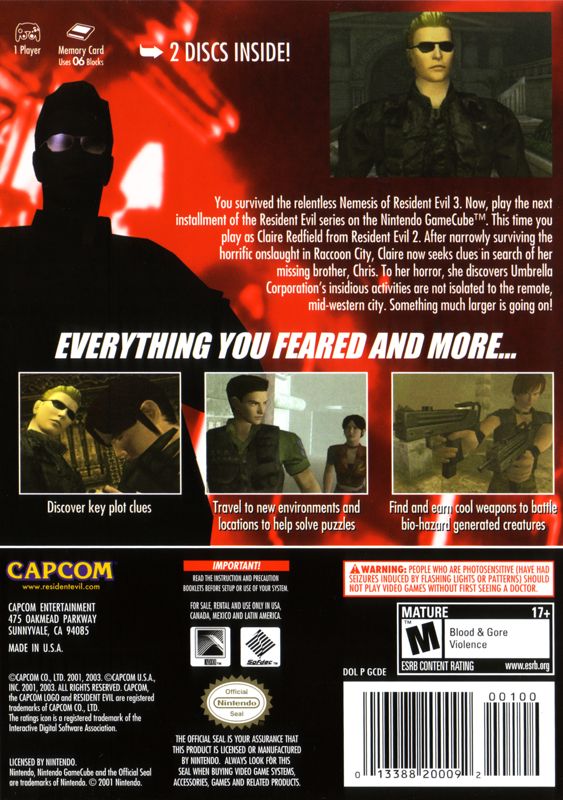 Resident Evil: Code: Veronica X cover or packaging material - MobyGames