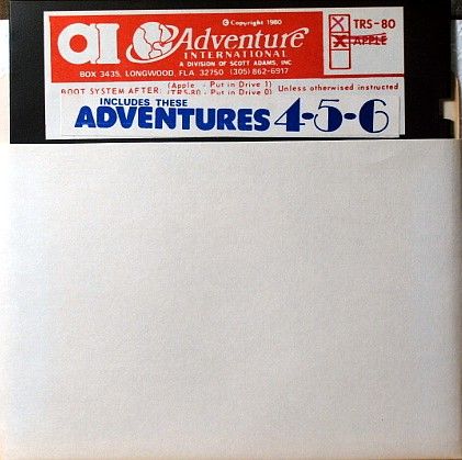 Media for Adventure Value Pack #2 (Apple II and TRS-80) (Styrofoam folder): TRS-80 Disk