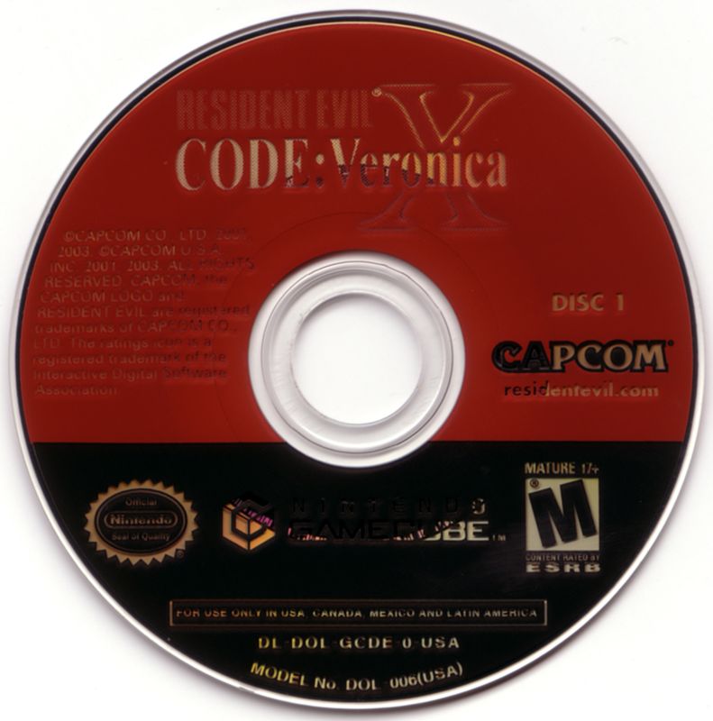 Media for Resident Evil: Code: Veronica X (GameCube): Disc 1/2